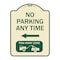 Signmission No Parking Anytime Tow-Away Zone W/ Left Arrow Heavy-Gauge Aluminum Sign, 24" x 18", TG-1824-23772 A-DES-TG-1824-23772 - alternate 1